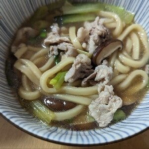 素朴！鶏肉椎茸の鍋焼うどん